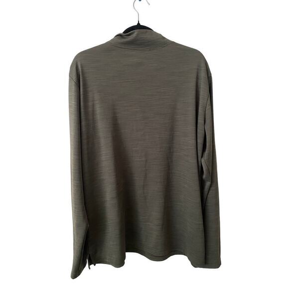 Dark Green Nike Dri Fit Long Sleeve Quarter Zip - Picture 2 of 6